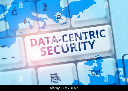 Inspiration showing sign Data Centric Security. Internet Concept involves the retrieved values from the database by the web Stock Photo