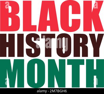 Black History Month. African American History colorful lettering text vector illustration. February celebration poster, card, banner, background. Stock Vector