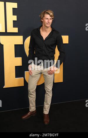 Sydney, Australia. 9th January 2023. Sam Fricker attends the premiere of The Test Season Two at Hoyts Entertainment Quarter. Credit: Richard Milnes/Alamy Live News Stock Photo