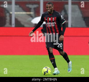 Milan 08 January 2023 Stadio G Meazza  Italian Championship serie A Tim 2022/23 Ac Milan - As Roma In The Photo : Kalulu  ac Milan Credit: Christian Santi/Alamy Live News Stock Photo