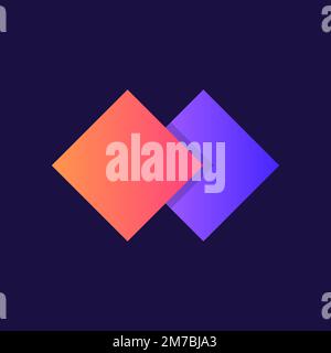 Modern business logo vector gradient icon design Stock Vector