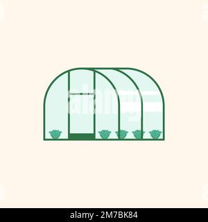 Smart greenhouse vector icon digital agriculture technology Stock Vector