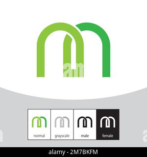 M Letter Modern Logo. - Vector Stock Vector