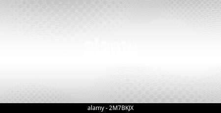 Abstract gradient white template design of wide template. Design simple with gray lines pattern and halftone design background. Vector Stock Vector