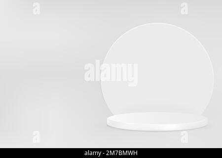 3D product backdrop vector with display podium in gray tone Stock Vector