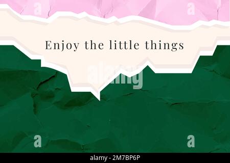 Motivational quote banner template vector on ripped paper background Stock Vector