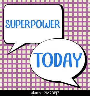 Conceptual display Superpower. Business idea a power or ability of a kind enables and enforces the bearer Stock Photo