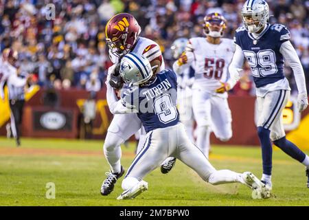 Dallas Cowboys wide receiver T.Y. Hilton (16) runs during an NFL football  game against the Washington Commanders, Sunday, January 8, 2023 in  Landover. (AP Photo/Daniel Kucin Jr Stock Photo - Alamy