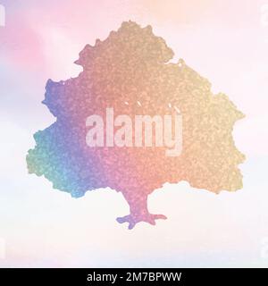 Colorful gradient tree element vector Stock Vector