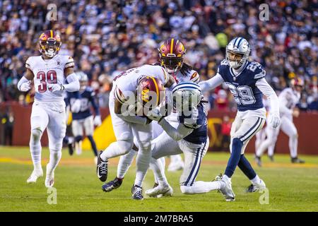 Dallas Cowboys wide receiver Noah Brown (85) runs during an NFL football  game against the Washington Commanders, Sunday, January 8, 2023 in  Landover. (AP Photo/Daniel Kucin Jr Stock Photo - Alamy