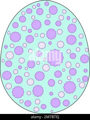 Decorated Easter egg, graphic illustration isolated on background Stock Vector