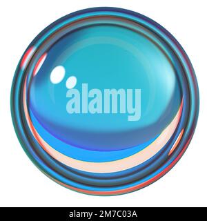 3d image of blue glass sphere with door Stock Photo - Alamy
