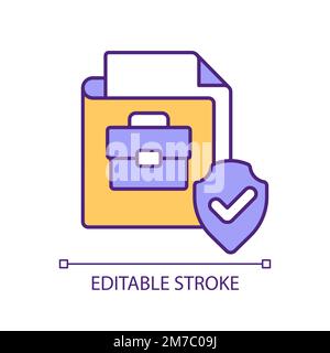 Successful resume RGB color icon Stock Vector