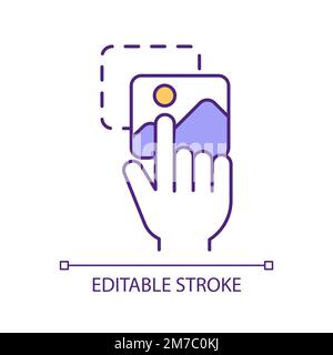 Editing photo RGB color icon Stock Vector