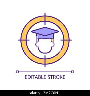 Student centered learning RGB color icon Stock Vector