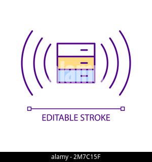 Virtual dataset storage RGB color icon Stock Vector