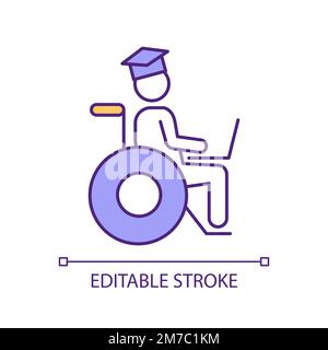Education accessibility RGB color icon Stock Vector