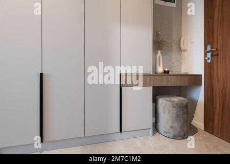 Entrance hall with closet in modern apartment Stock Photo