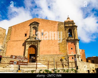 Church of San Giuliano in the medieval town of Erice - Sicily, Italy Stock Photo