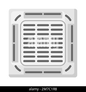 Illustration of ceiling air conditioner. Icon or image for industry and business. Stock Vector