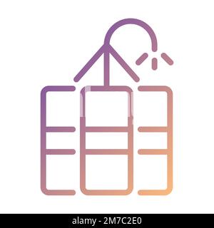 Coal blasting pixel perfect gradient linear vector icon Stock Vector
