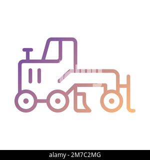 Grader pixel perfect gradient linear vector icon Stock Vector
