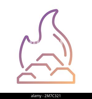 Fossil fuel pixel perfect gradient linear vector icon Stock Vector