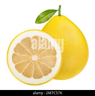 Pomelo isolated on white background Stock Photo