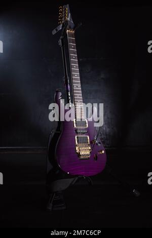 Ed Wynne's Ibanez and Gibson SE electric guitars Stock Photo