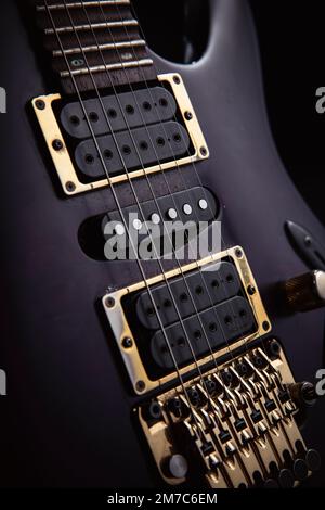 Ed Wynne's Ibanez and Gibson SE electric guitars Stock Photo