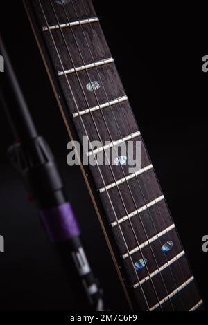 Ed Wynne's Ibanez and Gibson SE electric guitars Stock Photo