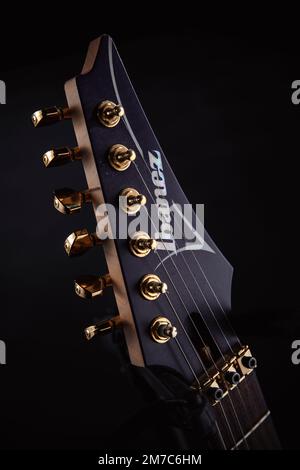 Ed Wynne's Ibanez and Gibson SE electric guitars Stock Photo