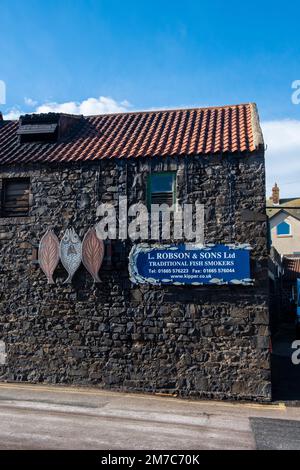 Kipper factory building Craster Northumberland UK Stock Photo