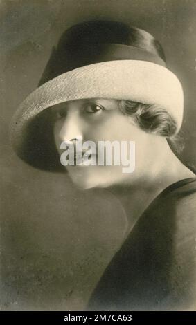 Portrait of Italian silent film actress Hesperia, 1920s Stock Photo