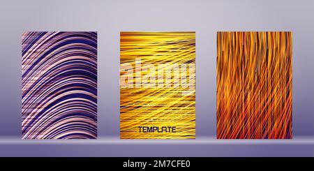 Luxury blue background, Abstract decoration, multicolors pattern, colorful gradients, Vector illustration. Orange, gold lines, waves. Cover template Stock Vector