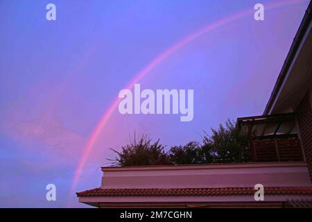 Rainbow in Sassari, Sardinia, Italy Stock Photo