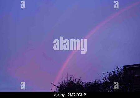 Rainbow in Sassari, Sardinia, Italy Stock Photo