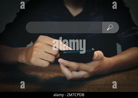internet search Internet use for business and communication Stock Photo