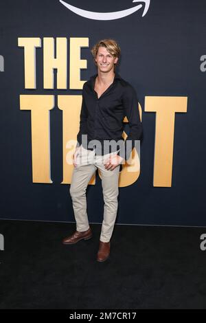 January 9, 2023: SAM FRICKER attends the World Premiere of 'The Test' Season Two at Hoyts Entertainment Quarter on January 09, 2023 in Sydney, NSW Australia  (Credit Image: © Christopher Khoury/Australian Press Agency via ZUMA  Wire) Stock Photo