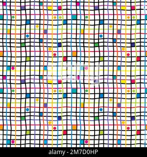 Geometrical abstract background with stripes and squares Stock Vector