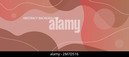 Modern organic background with abstract shapes. Vector wide banner, composition. Backdrop illustration. Template for graphic design Stock Vector