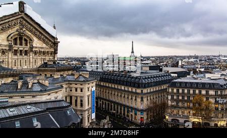 Paris, France - Dec. 26 2022: The Paris Panorama view from the Lafayette Stock Photo