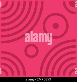 Abstract pink and red pattern with circles. Round Circle Dots. Network Design, Technology Science, Vector Illustration 4 Stock Vector