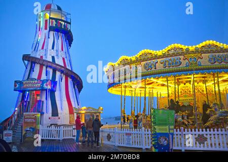 The helter skelter on Brighton Palace Pier Stock Photo