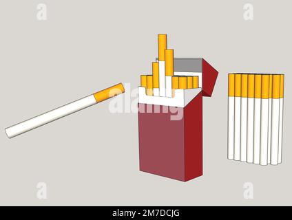 one pack of cigarettes in a pack Stock Vector