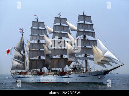 Japanese barque Nippon Maru II, Sail Osaka, 1997 Stock Photo