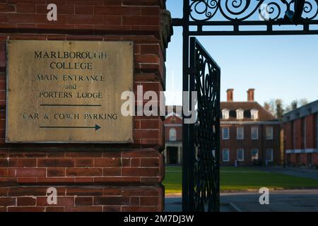 Marlborough college extrior buildings, Wiltshire, UK. Kate Middleton now  aprincess was schooled at Marlborough College. Stock Photo