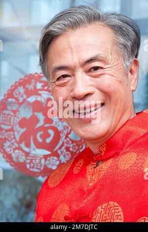 Family life with traditional Chinese style Stock Photo