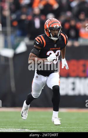 Cincinnati Bengals safety Dax Hill (23) in action as the Arizona Cardinals  played the Cincinnati Bengals in an NFL football preseason game in  Cincinnati, Friday, Aug. 12, 2022. The Cardinals won 36-23. (