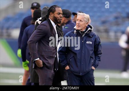 CINCINNATI, OH - SEPTEMBER 29: Former NFL player Richard Sherman (center)  talks on  Prime Video's Thursday Night Football Postgame Show after  the game against the Miami Dolphins and the Cincinnati Bengals